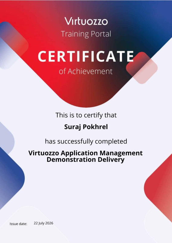 Virtuozzo Application Management
Demonstration Delivery